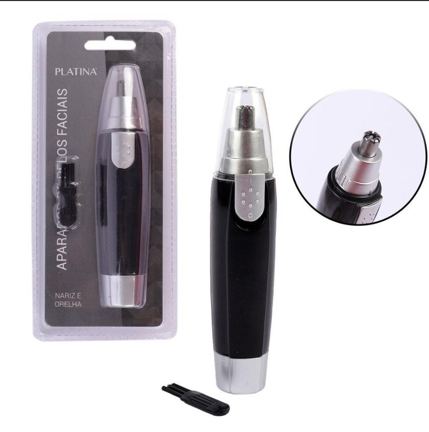 Aparador de Pelos Elétrico à Pilha Preto